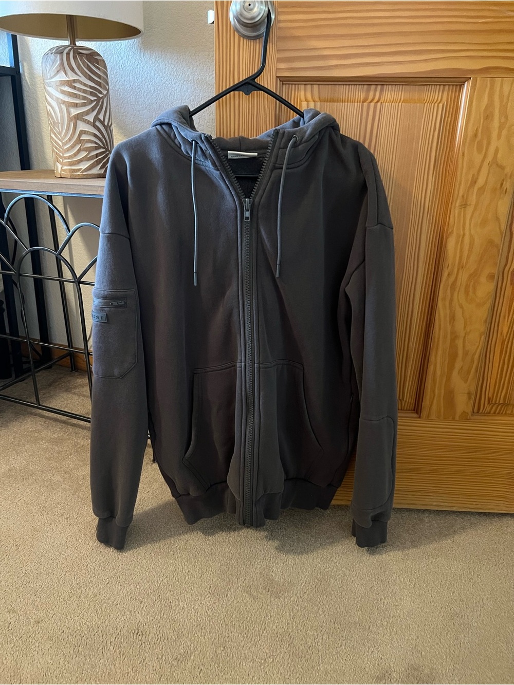 Men's Full-Zip Hoodie Sweatshirt - Charcoal Gray